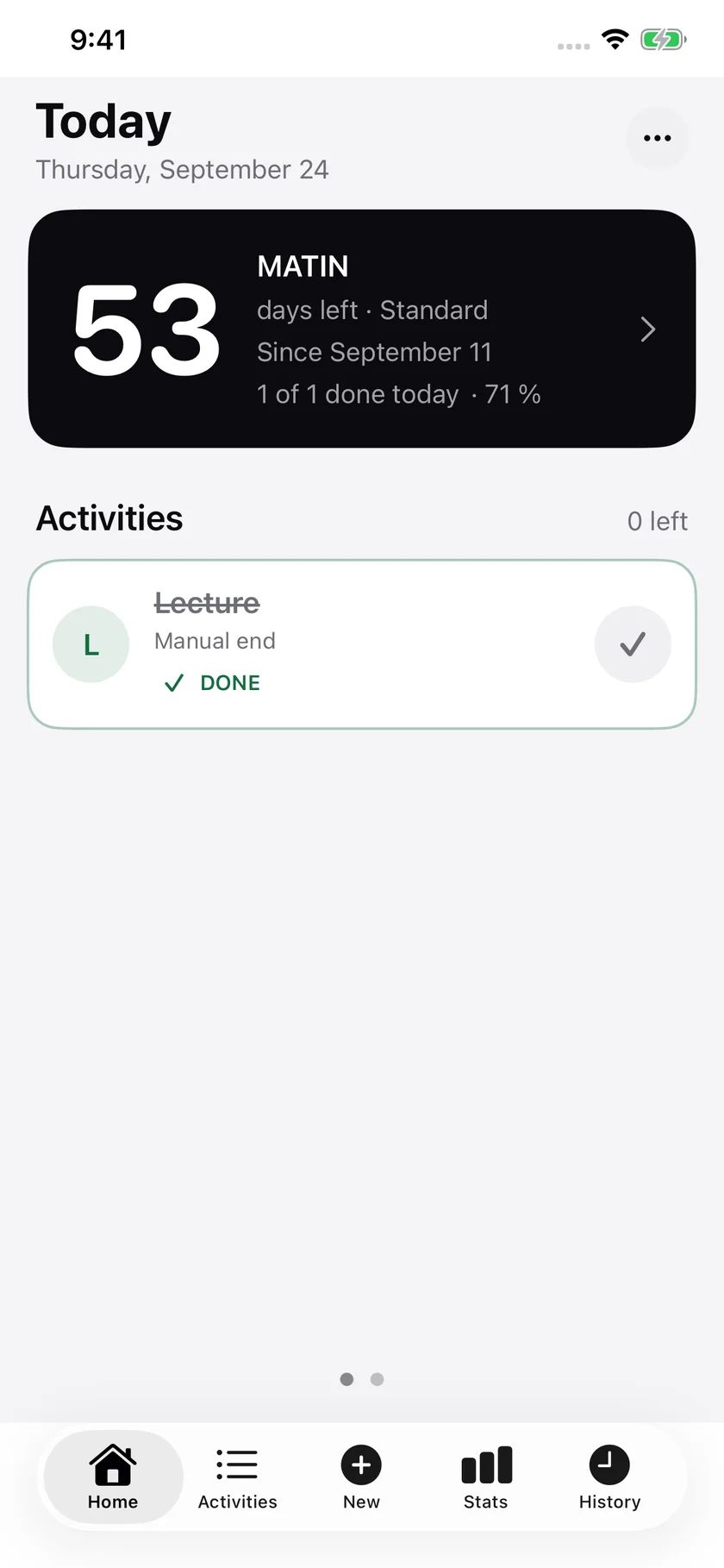 Your challenge and today’s activities.