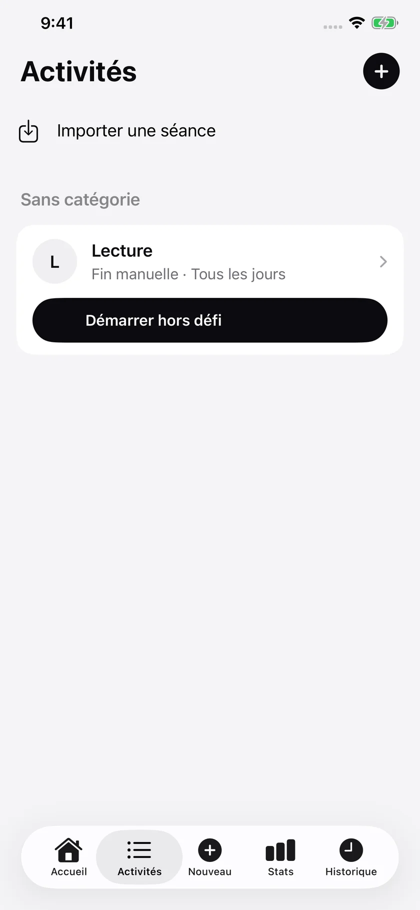 La bibliothèque de vos activités.
