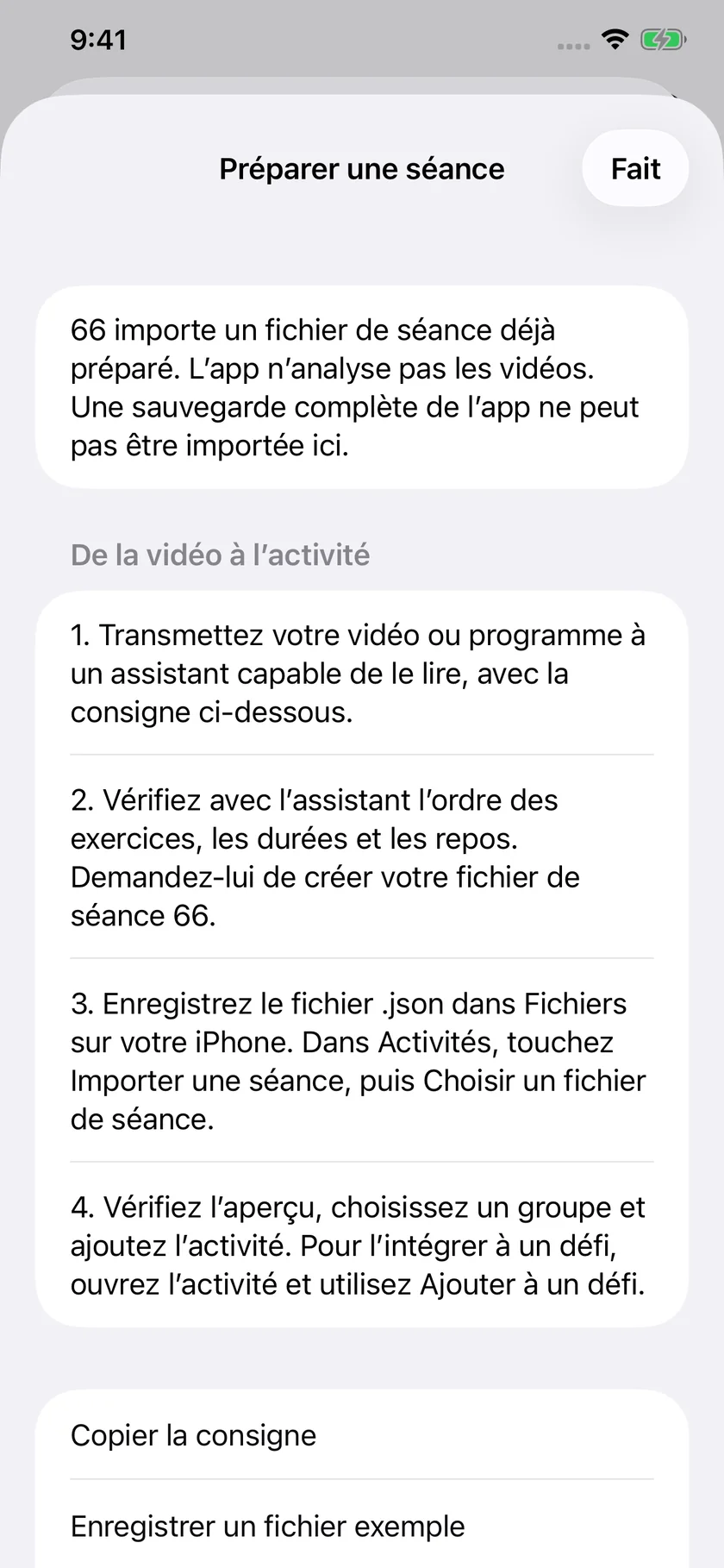 Préparer une séance · Le guide